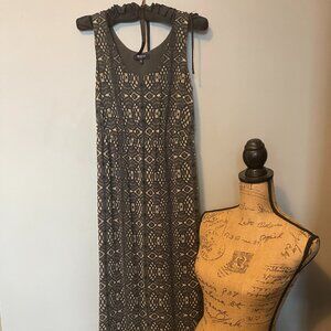 Madewell maxi dress featuring a unique geometric pattern sz 0